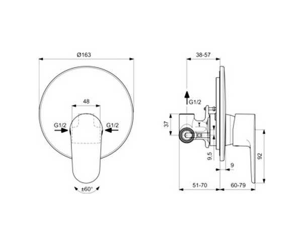 смеситель для душа IDEAL STANDARD CERAFINE